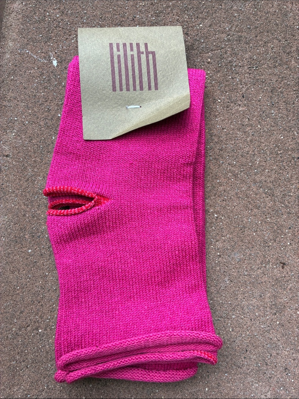NWT Lilith Fuchsia Toeless socks